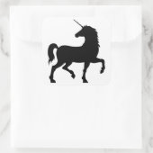 Sticker Carré Silhouette Unicorne (Sac)