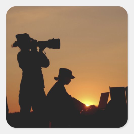 Sticker Carré Silhouettes (Devant)