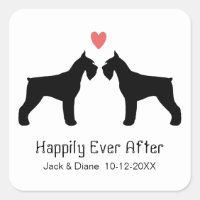Silhouettes de Schnauzer géant avec texte personna