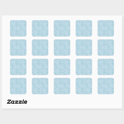 Sticker Carré Silk Moire Small Pattern in Bright Aqua (Feuille)