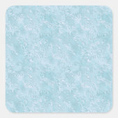 Sticker Carré Silk Moire Small Pattern in Bright Aqua (Devant)