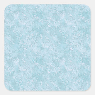 Sticker Carré Silk Moire Small Pattern in Bright Aqua