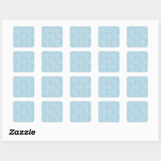 Sticker Carré Silk Moire Small Pattern in Bright Aqua