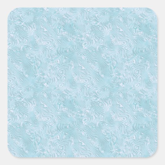 Sticker Carré Silk Moire Small Pattern in Bright Aqua (Devant)