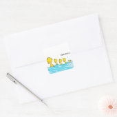 Sticker Carré Silly Duckling Makes a Splash (Enveloppe)