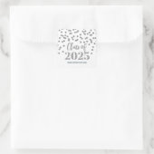 Sticker Carré Silver Confetti Graduation 2025 (Sac)