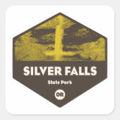 Sticker Carré Silver Falls State Park Oregon (Devant)