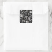 Sticker Carré Silver paisley (Sac)