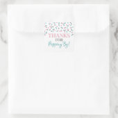 Sticker Carré Silver Pink Blue Confetti Merci pour Popup By (Sac)