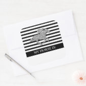Sticker Carré Silver Racehorse Derby Jour pari (Enveloppe)