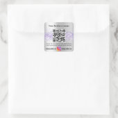 Sticker Carré Silver violet entreprise QR code Instagram (Sac)