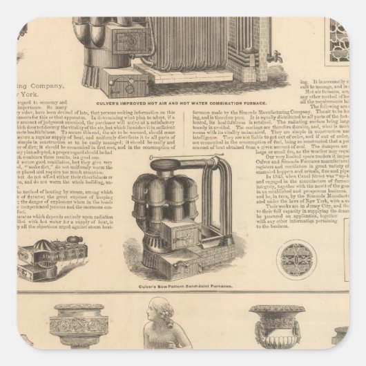 Sticker Carré Simonds Manufacturing Company Stewart (Devant)