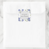 Sticker Carré simple bleu & violet florid  (Sac)