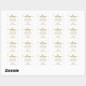 Sticker Carré Simple Chic Mariage de calligraphie Carré de bienv (Feuille)