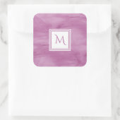 Sticker Carré Simple clair violet subtil marbre moderne Monogram (Sac)