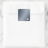 Sticker Carré Simple coeur blanc moderne (Sac)