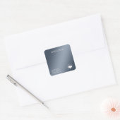 Sticker Carré Simple coeur blanc moderne (Enveloppe)