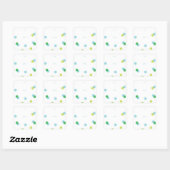 Sticker Carré Simple Confettis Bleus | Cadeau De À (Feuille)
