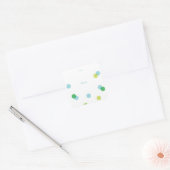 Sticker Carré Simple Confettis Bleus | Cadeau De À (Enveloppe)