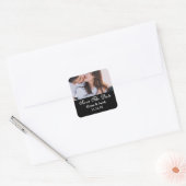 Sticker Carré Simple Couples Photo Save the Date Wedding Square (Enveloppe)