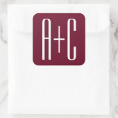 Sticker Carré Simple Couples | White & Burgundy (Sac)