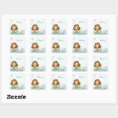 Sticker Carré Simple cute little mermaid (Feuille)