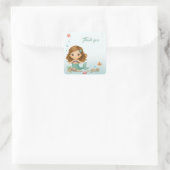 Sticker Carré Simple cute little mermaid (Sac)