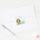 Sticker Carré Simple cute little mermaid (Enveloppe)