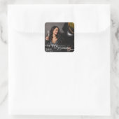 Sticker Carré Simple Elegant Happy Birthday Photo (Sac)