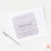 STICKER CARRÉ SIMPLE ÉLÉGANT MINIMAL MODERNE LAVENDER MAUVE (Enveloppe)