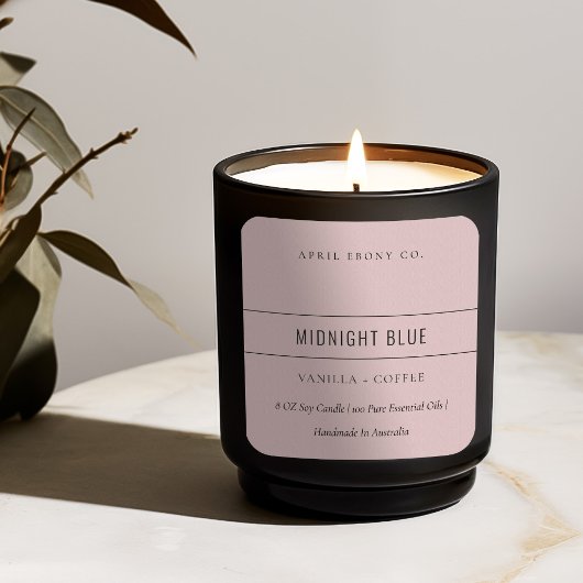 STICKER CARRÉ SIMPLE ÉLÉGANT MINIMAL MODERNE MODERNE BOUGIE ROSE