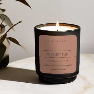 STICKER CARRÉ SIMPLE ÉLÉGANT MINIMAL MODERNE TERRACOTTA RUST