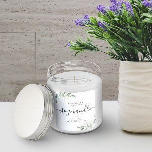 Sticker Carré Simple Eucalyptus Greenery Soy Candle Label