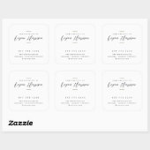 Sticker Carré Simple Fait à la main Personnalisé (Feuille)