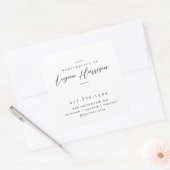 Sticker Carré Simple Fait à la main Personnalisé (Enveloppe)