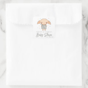Sticker Carré Simple Harry Potter - Baby Shower Dobby