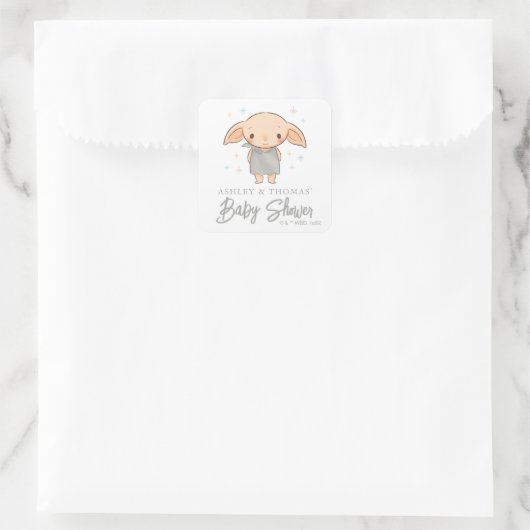 Sticker Carré Simple Harry Potter - Baby Shower Dobby (Sac)