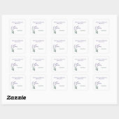 Sticker Carré Simple Lavender Wedding (Feuille)