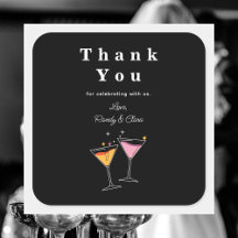 Simple Merci noir et blanc élégant