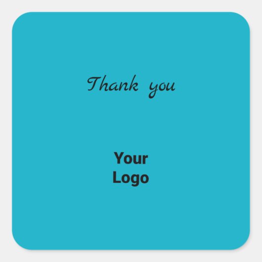 Sticker Carré Simple minimal elegant custom logo here company th (Devant)