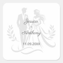Simple Minimalistc Elegant Custom Name Wedding