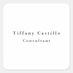 Sticker Carré Simple Plain Élégant Moderne