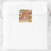 Sticker Carré Simple pot de miel brillant or moderne (Sac)