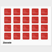 Sticker Carré Simple red modern Merry Christmas (Feuille)