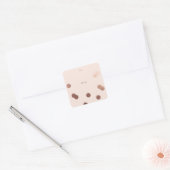 Sticker Carré Simple Rose Gold Confetti Dot Rose Générique (Enveloppe)