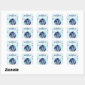 Sticker Carré Simple Santé Mentale | progrès et non perfection (Feuille)