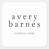 Sticker Carré Simple White Creative Professional Moderne (Devant)