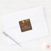 Sticker Carré Simplement tomber laisse bon thanksgiving étiquett (Enveloppe)