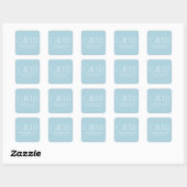 Sticker Carré Simplicité moderne Sky Blue Graduation (Feuille)