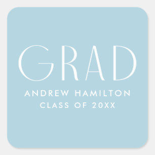 Sticker Carré Simplicité moderne Sky Blue Graduation